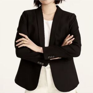 Parke Blazer Black J Crew Wool Blend Womens Size 4